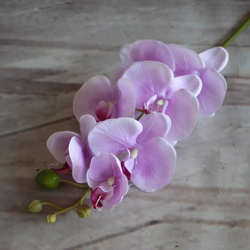 Polilla artificial Mariposa Orquídea Flor Phalaenopsis Exhibición refinada Flores falsas Sala de bodas Decoración para el hogar es