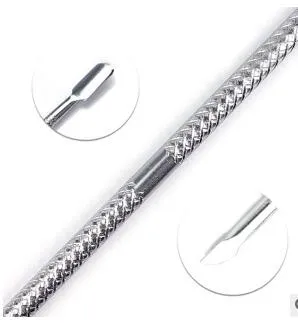 Narzędzia do paznokci popychacz Color Titanium Profesjonalny Starszy Łyżka Nail Cleaner Manicure Pedicare Stainless Steel