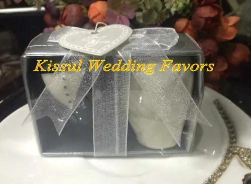 LOT1 Box Wedding Gift Favors of Bride and Groom Salt and Pepper Shakers Party Favors for Western Wedding Attems4210510