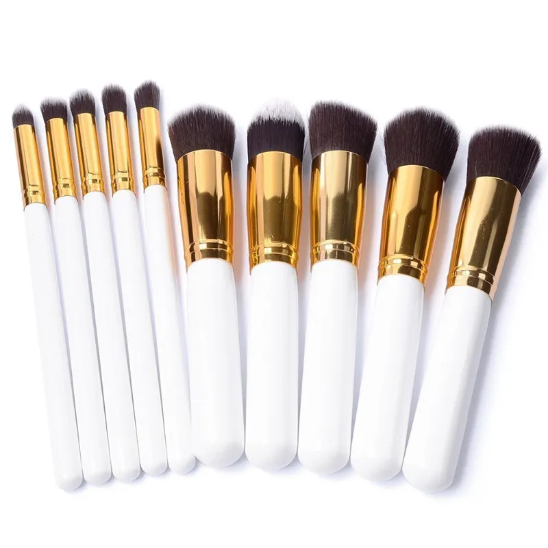 فرشاة ماكياج احترافية 10 أجهزة كمبيوتر/مجموعة SGM SGM Kabuki Brush Woman Make Up Kit Cosmetic Brush Kit Nylon Hair Wood Handle Meepeingow