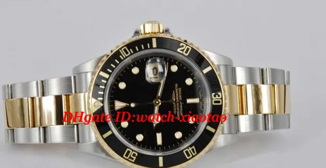 Luksusowe zegarki 40mm Nowy Męskie 18K / SW / czarny wybieranie ceramiczne Bezel 116613 Bransoletka stalowa Automatyczna Moda Marka Zegarek męski Zegarek