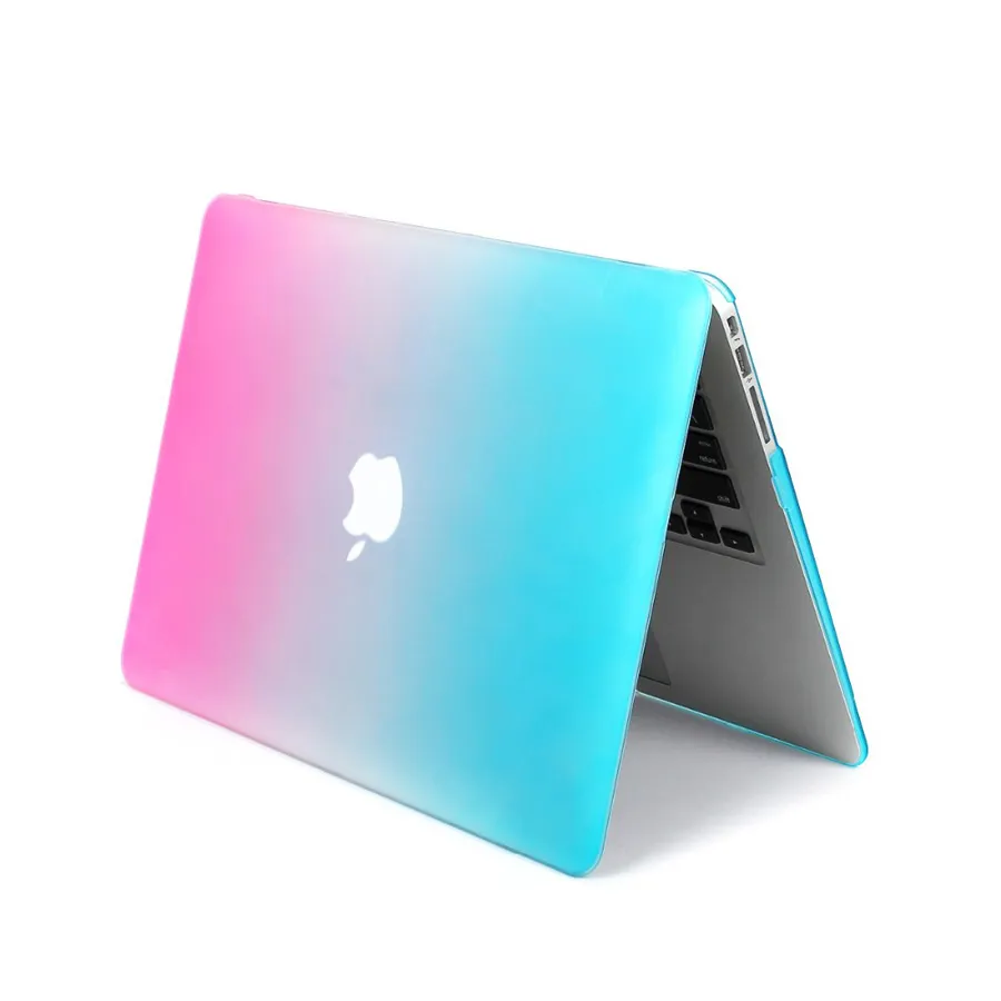 Moda matte rainbow hard case capa protetora para macbook 11.6 13.3 15.4 ar pro retina completa capa protetora case