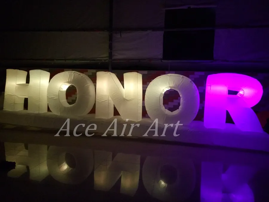 Color Changable Rgb Lighted Long Custom Inflatable Letter For Party Decorations Offered By Ace Air Art