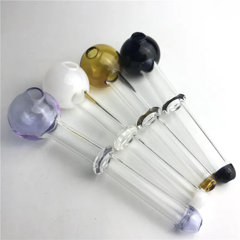 Tubo de queimador de óleo de vidro colorido XL com grandes tigelas Tubo de queimador de óleo colorido de vidro XL grande com 4.8 polegadas