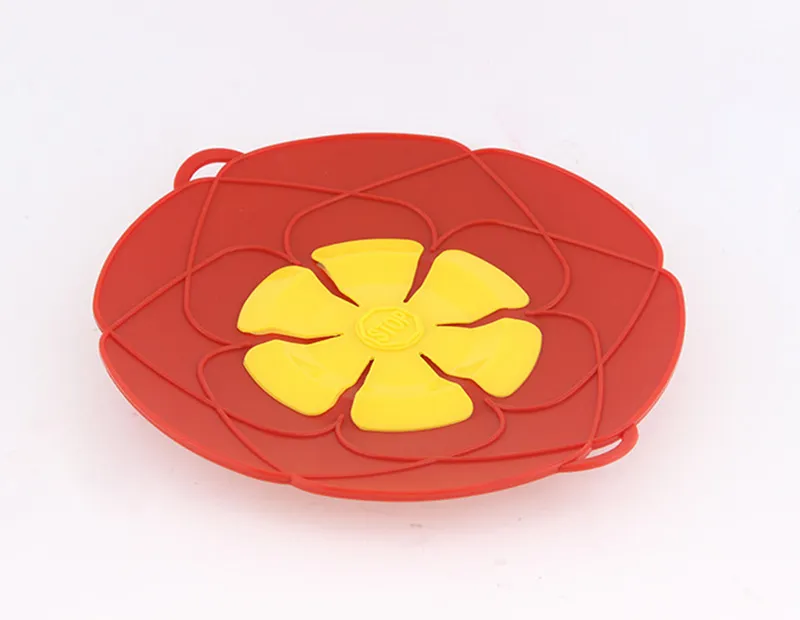 Couvercle en silicone bouchon anti-déversement couvercle en silicone pour casserole outils de cuisson fleur ustensiles de cuisine pièces outils de cuisine 2 couleurs