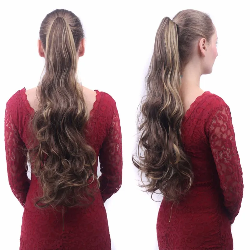 سارا للسيدات الفتيات مخلب الفك kinky curly ponytails مقطع في شكل ذيل حصان مماثل تمديد شعر الحصان المهر ذيل 55C3785669