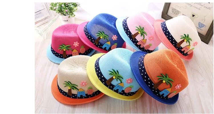 Korea stijl schattige kinderen gebreide katoenen hoeden jongen en meisje cartoon kleine top hoeden multi kleur