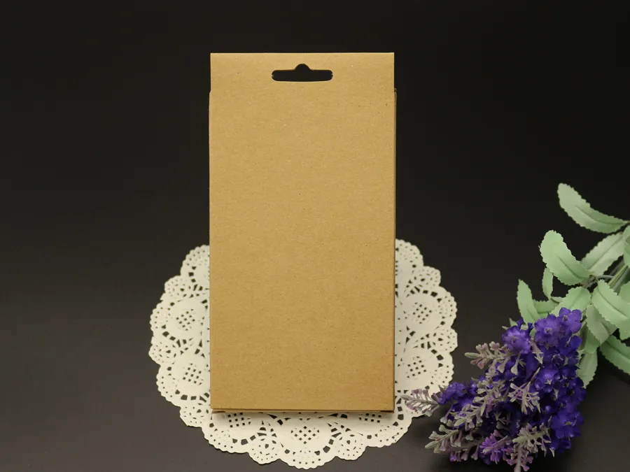 Boîtes de boîte d'emballage de détail en papier kraft uni sans support intérieur pour coque de téléphone portable iPhone 4 4S 5 5S 6 Samsung Galaxy S4 S3 S5 Note 4 3 2