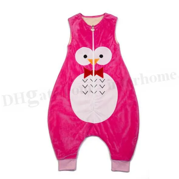 Barn djur sovsäck baby vinter filtar uggla monster sovsäck mode sömn säck rompers pyjamas swaddle säng jumpsuit d394