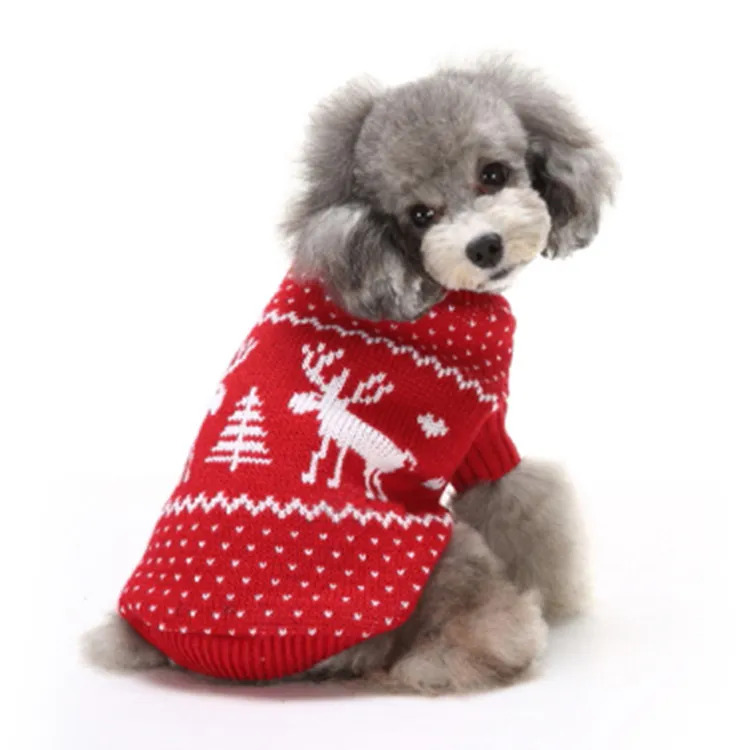 Dog Apparel Clothes For Halloween Christmas Reindeer Snowflake Pumpkin Skull Pet Costumes Clothing Knitted Outerwears Coat Sweater HH7-250