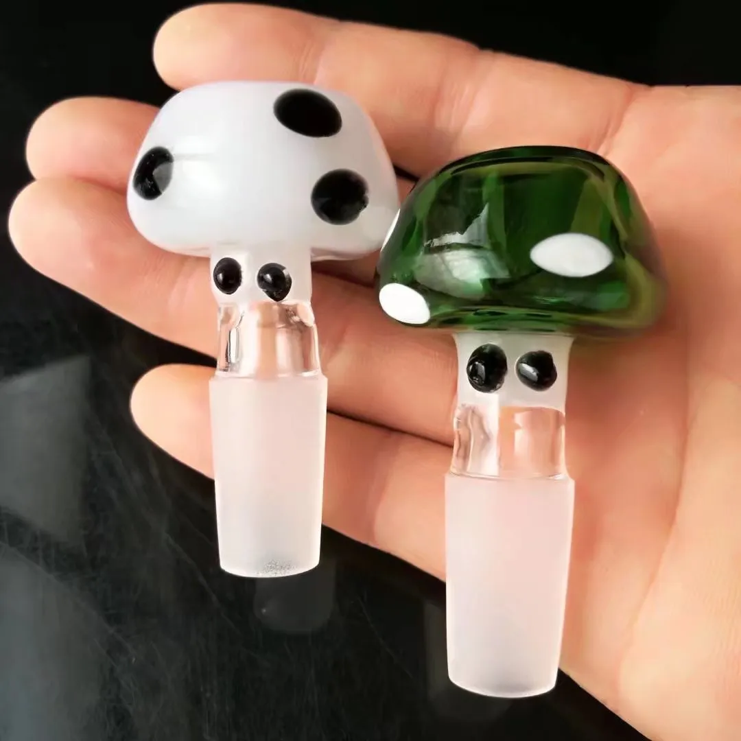 A-11mini Glass Bowls 14mm 18mm Joint Size Male Skull Alien Face Form Glass Bowls Smoking Bowls Adapter för glasvatten Bongs Mix Color Sale