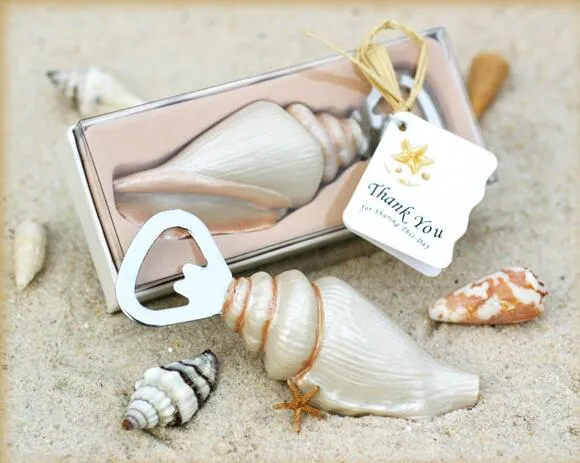 Sea Shell Openers Seashell Bottle Opener Sand Summer Beach Theme Shower Wedding Favors Gift in Box9423313