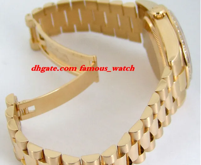 Nova moda luxo pulseira de aço inoxidável ouro madrepérola moldura de diamante 118348 - RELÓGIO PEITO 39mm movimento mecânico automático280w