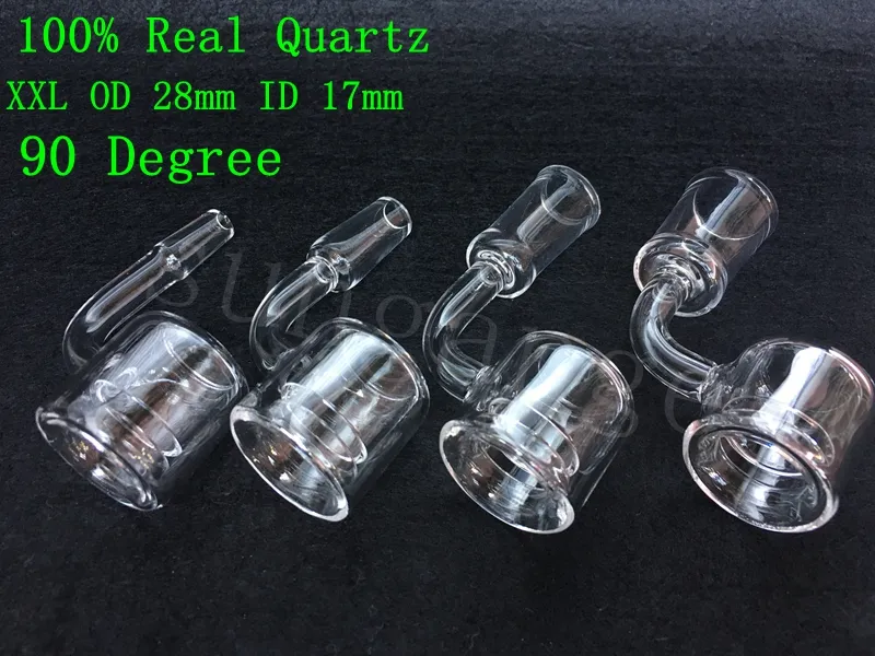 XXL Quartz Thermal Banger Nail With 28mm OD 10mm 14mm 18mm Male or Female Frosted Joint Double Tube Quartz Thermal Banger