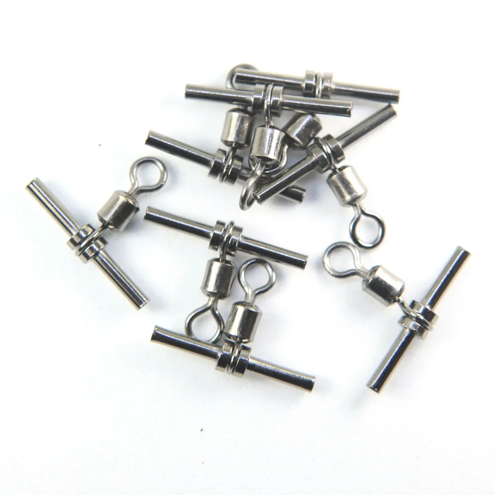 200pieces lot 3 Way Swivels Cross line Cramp Copper Sleeve Bass Fishing  Tackle Carp Fishing Connector218f