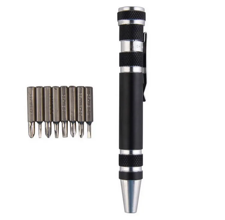 8 em 1 Precisão Magnetic Pen Style Screwdriver Ferramentas Multifunções Multifunções Multifunções