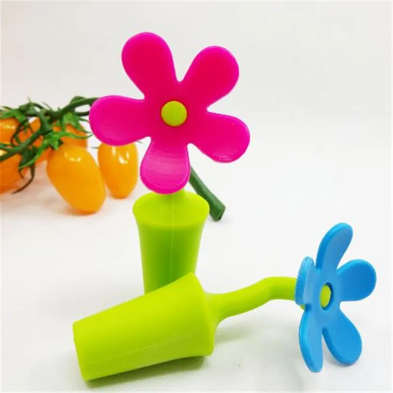 Nouveau bouchon de bouteille de vin unique en forme de fleur bouchon de bouteille de vin en silicone bouchon de vin bouchon épargnants bouteille hauts accessoires de fête wed447