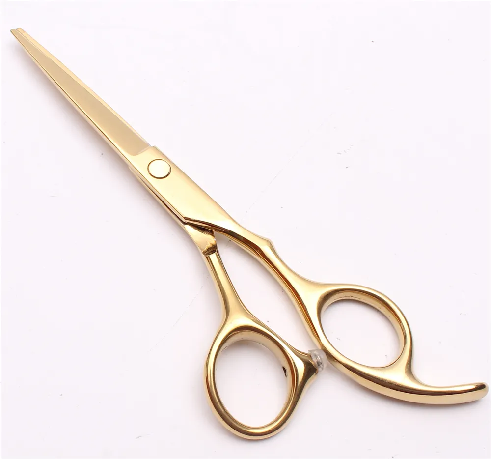 C1005 6'' 17cm Customized Logo Golden Hairdressing Scissors Factory Price Cutting Scissors Thinning Shears Professional Human Hair Scissors