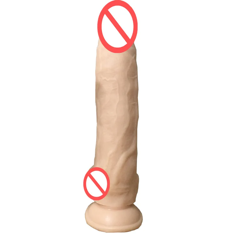 Chair/Noir Étanche 31 cm pénis souple allongé énorme gode avec ventouses masturbation féminine pénis jeu adulte jouets sexuels pour femmes