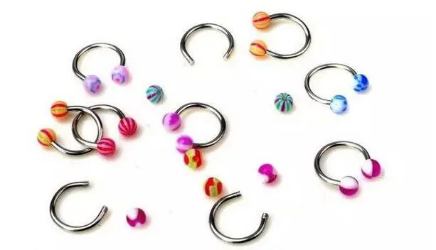 Nieuwe Hot 105 stks/partijen Mix Acryl Rvs Buik Navel Tong Lip Body Piercing Sieraden Gratis Verzending