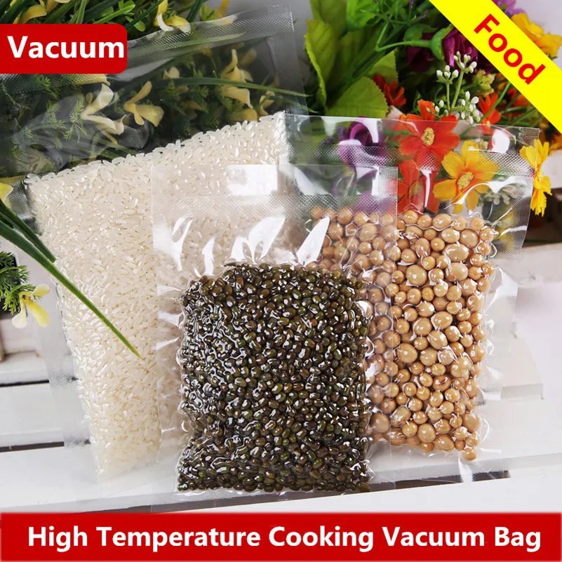 13x19cm haute température cuisson sous vide emballage transparent congélateur économiseur d'aliments stockage sacs viande collations stockage étanchéité en plastique pochette d'emballage