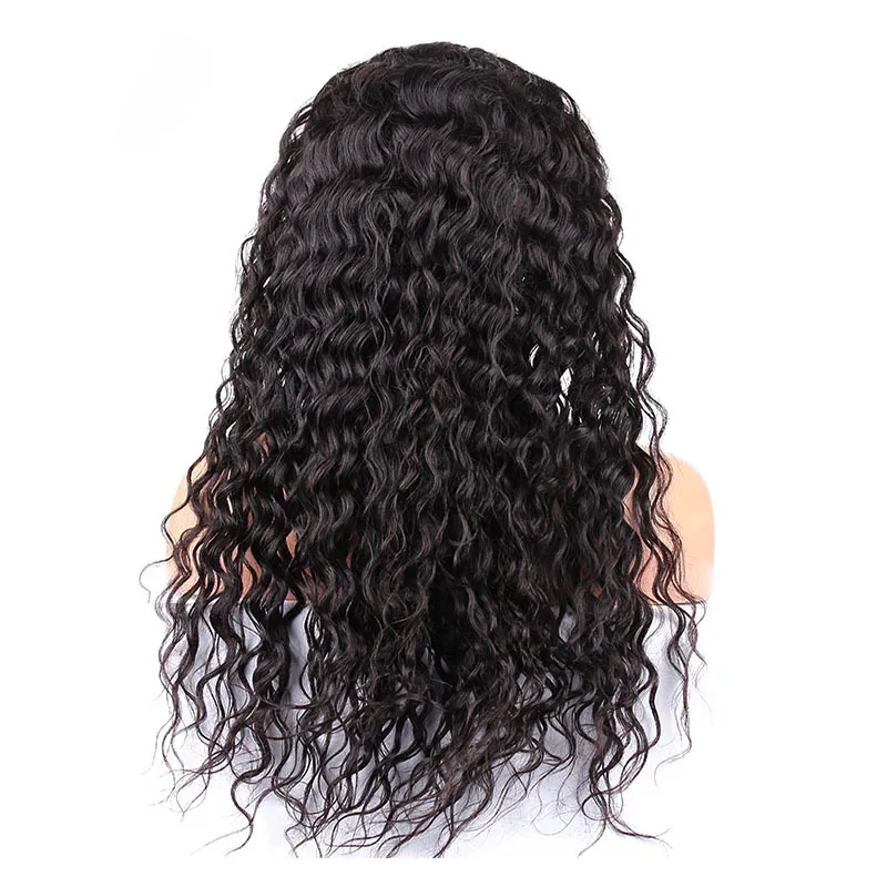 Glueless 360 Lace Paryk för svarta kvinnor Hög 250% Densitet HD Osynligt Swiss Front Human Hair With Baby Hairs Brasilianska Deep Wave Wig Diva1