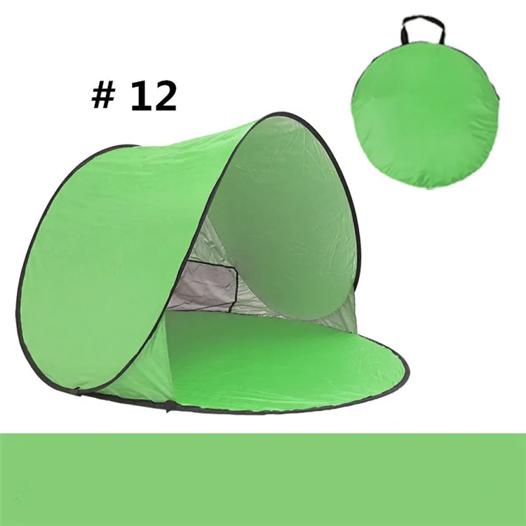 Quick Automatic Opening Hiking Tents Outdoors Camping Shelters 50+ UV Protection Tent Beach Travel Lawn Home 10 PCS Multicolor with Nails