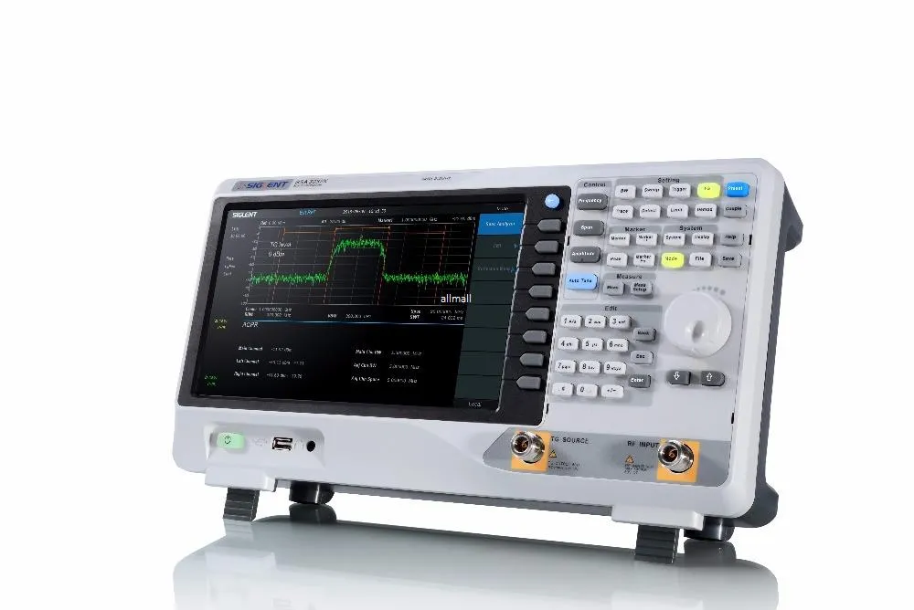 Analyseur de spectre numérique Siglent, livraison gratuite, 9 kHz-2,1 GHz, faible bruit de phase, 10 Hz, 3 dB RBW, écran 10,1 pouces, meilleur rigol