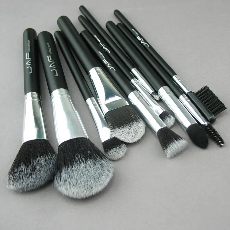 Jaf Fashionable 10 pièces Cosmetic Makeup Brush Set Professional Soft Taklon Fibre Make Up Brushes Tool Kit J10NNS