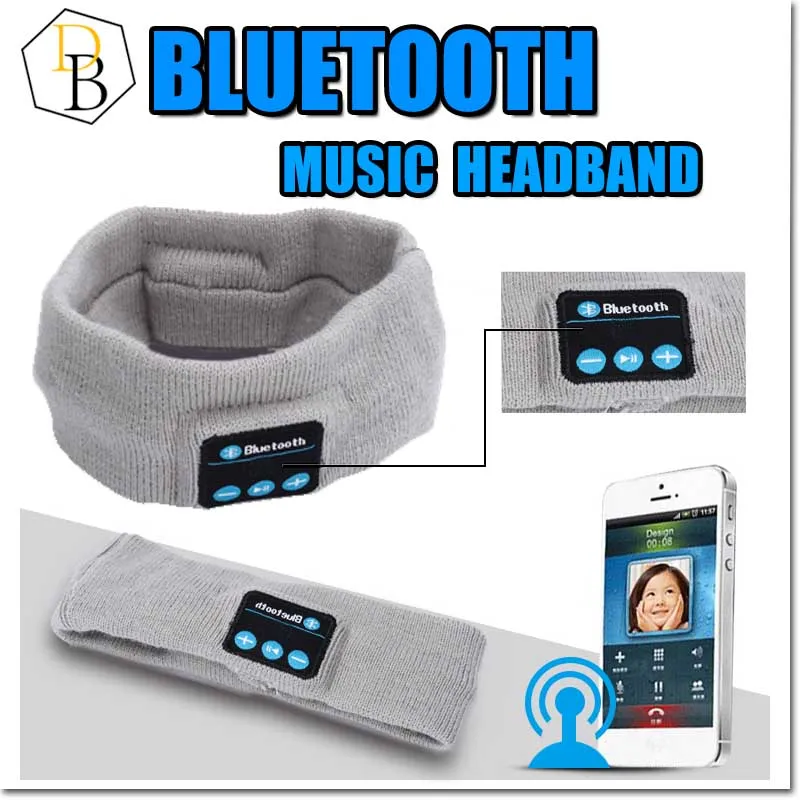 Bluetooth Headband Scarf Hörlurar Yoga hatt Sport Headset Trådlöst handband öronproppmusikspelare Handtelefon Handfree