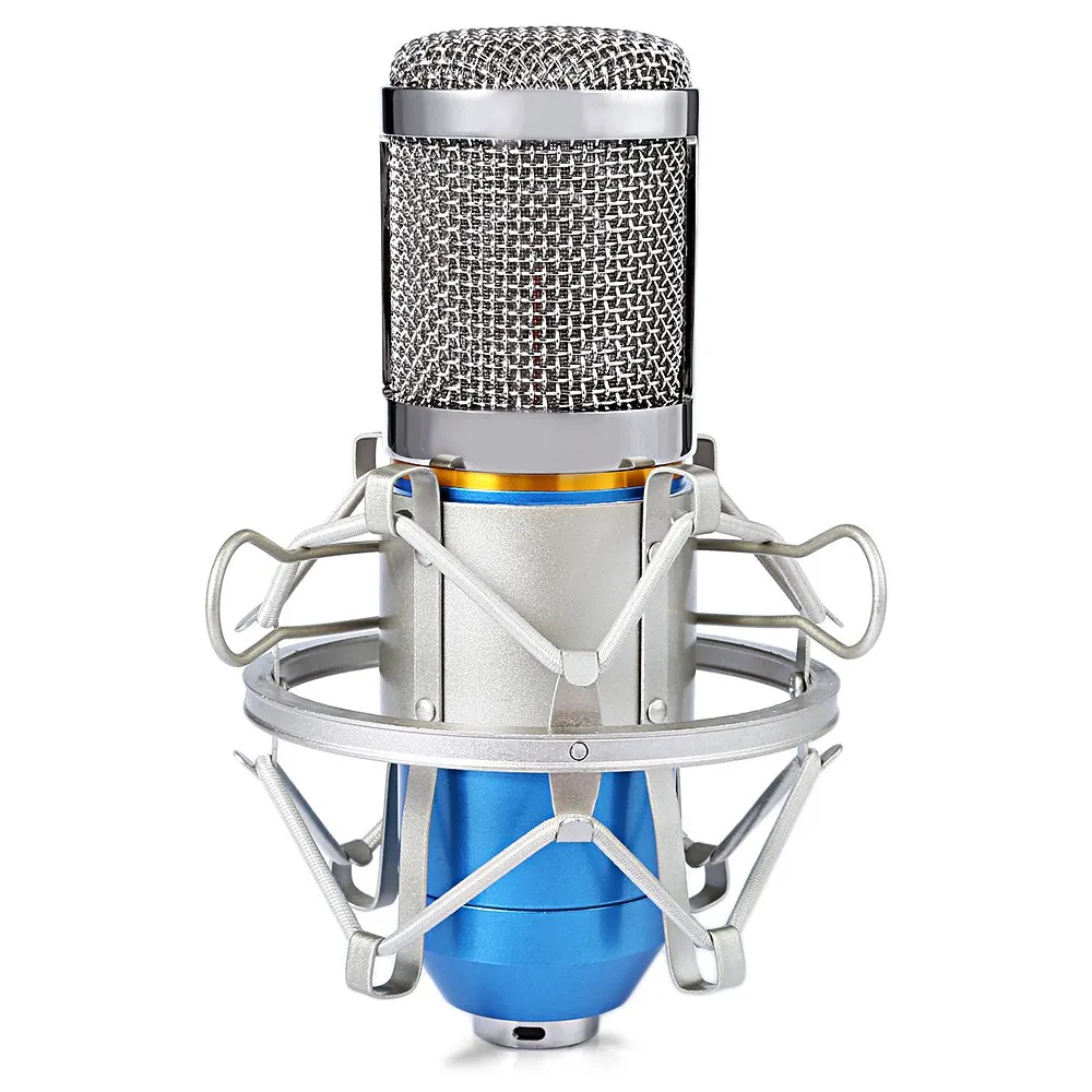 Brand New High Quality Blue Professionelle Kondensator Sound Recording Mikrofon mit Metall Shock Mount Kit