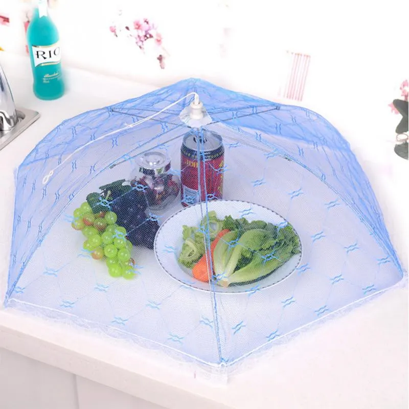 Mode Hexagon Gaze Lebensmittel Abdeckungen Regenschirm Stil Anti Fliegen Moskito Küche kochen Werkzeuge Mahlzeit Abdeckung Tisch Mesh Lebensmittel Abdeckung X022