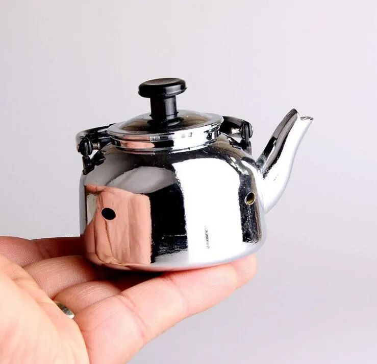 Creative Metal Teapot Lighter Tea Set Household Appliances Butane Windproof Smoking Accessories