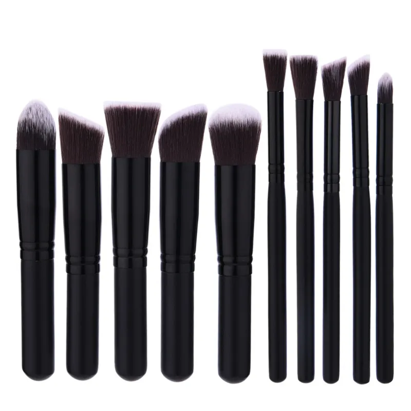 10 stücke Mini Make-Up Pinsel Sets Professionelle Foundation BB Creme Gesicht Pulver Nylon Haar Kabuki Make-up pinsel Kits Werkzeuge