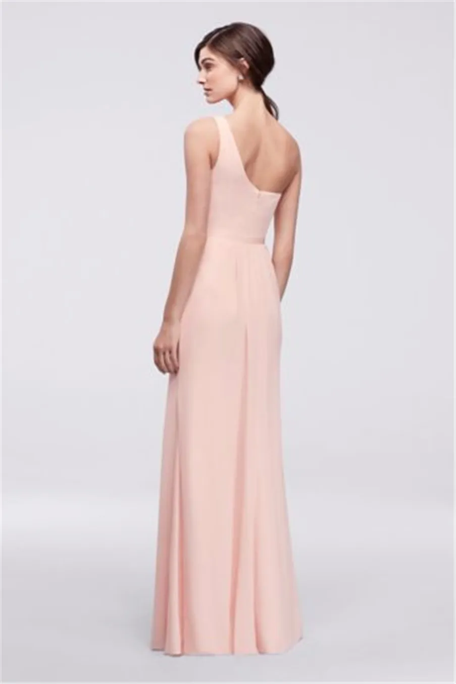 New Fashion Side-Ruched One-Shoulder Bridesmaid Dress POB17003 Floor Length Wedding Party Evening Formal Gowns