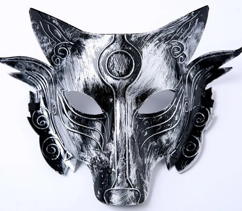 Skrämmande varghuvudmaskar Masquerade kostym Halloween Party Masker Skrämmande djurmask för Vuxen Cosplay Prop