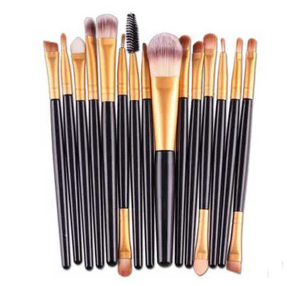 Set di pennelli trucco professionale da 15 pezzi, fondotinta, fard in polvere, ombretto, pennelli trucco sopracciglia