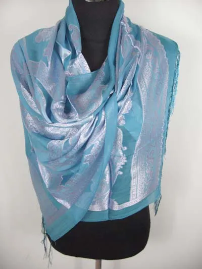 Shinning 100% Silk Scarves Scarf Ponchos Scarf Shawl Wraps 12PC / Lot # 3004