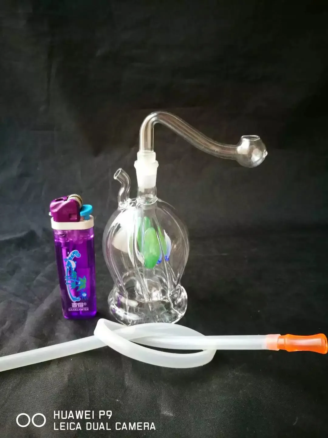 Round belly ribbed hookah , Wholesale Glass Bongs, Oil Burner Glass Water Pipes, Smoke Pipe Accessories
