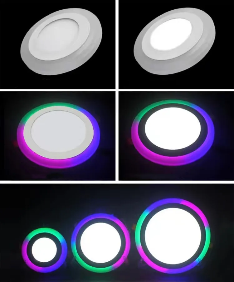 Recessed Led Color White RGB Dual Color LED Recessed Panel Light - Ceiling Downlight, Remote Controlled Rgb Can Lights - Foto 2