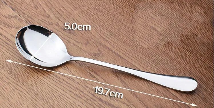 A004 410 Stainless steel spoon small Colander and creative points serve public the public more Western-style food tabelware dinnerware