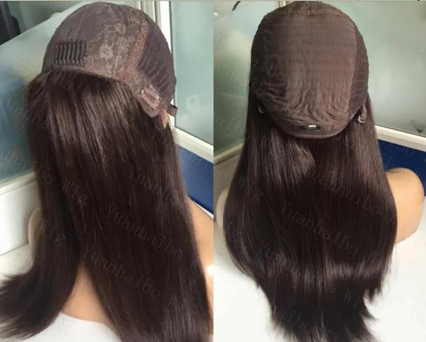 10A Grade Dark Brown Color#2 Fine Sheitels 4x4 Silk Top Jewish Wig Finest European Virgin Human Hair Kosher Wigs Fast Express Delivery