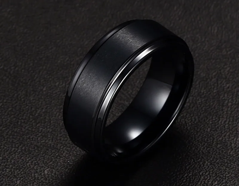 Coole Männer Wolframkarbid Ringe Reines Wolfram Schwarze Ringe Für Männer  Schmuck 8mm Breite Männer Hochzeit Verlobungsringe TCR 015 Von 5,22 €