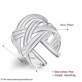 Vente en gros - Cadeau de Noël au prix le plus bas au détail, livraison gratuite, nouvelle bague de mode en argent 925 R24