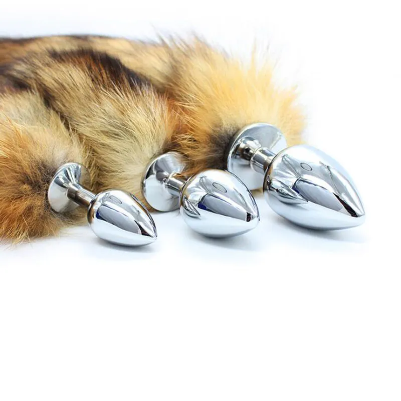 Fox Tail Anale Plug Metalen Butt Anale Seks Speelgoed Voor Mannen Vrouwen Volwassen Speelgoed Sex Product Roestvrijstalen Plug Anal Big