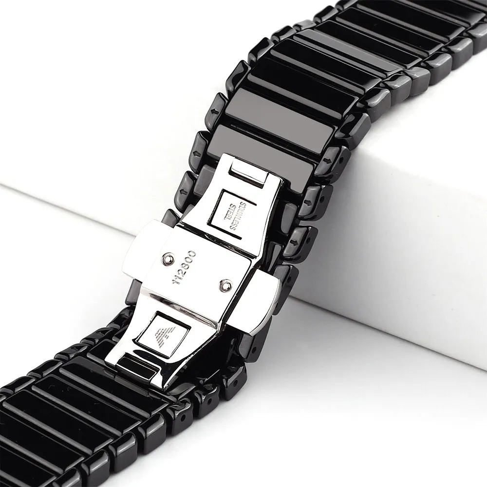 Upscale de luxo cerâmica pulseira para Apple Watch 42 milímetros 38 milímetros borboleta Banda cerâmica lisa Pulseira Belt para 2 1 cinta Series iWatch 3