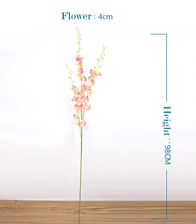 7色造花オニクジウムハイブリッドム98cm / 38.6インチPhalaenopsis for Party Home Wedding Buquet装飾