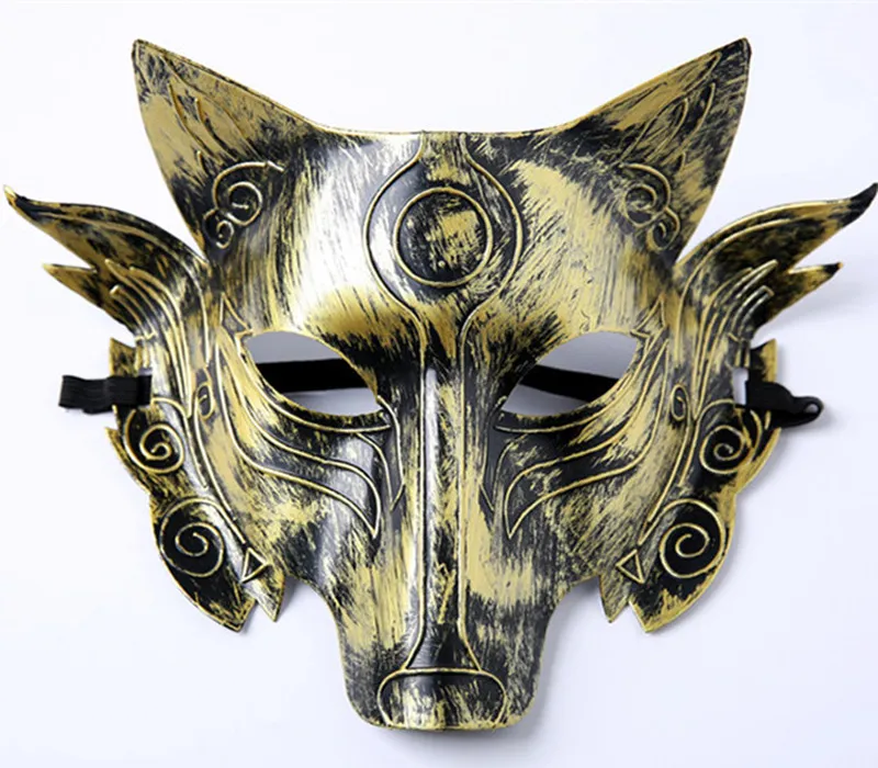 Skrämmande varghuvudmaskar Masquerade kostym Halloween Party Masker Skrämmande djurmask för Vuxen Cosplay Prop