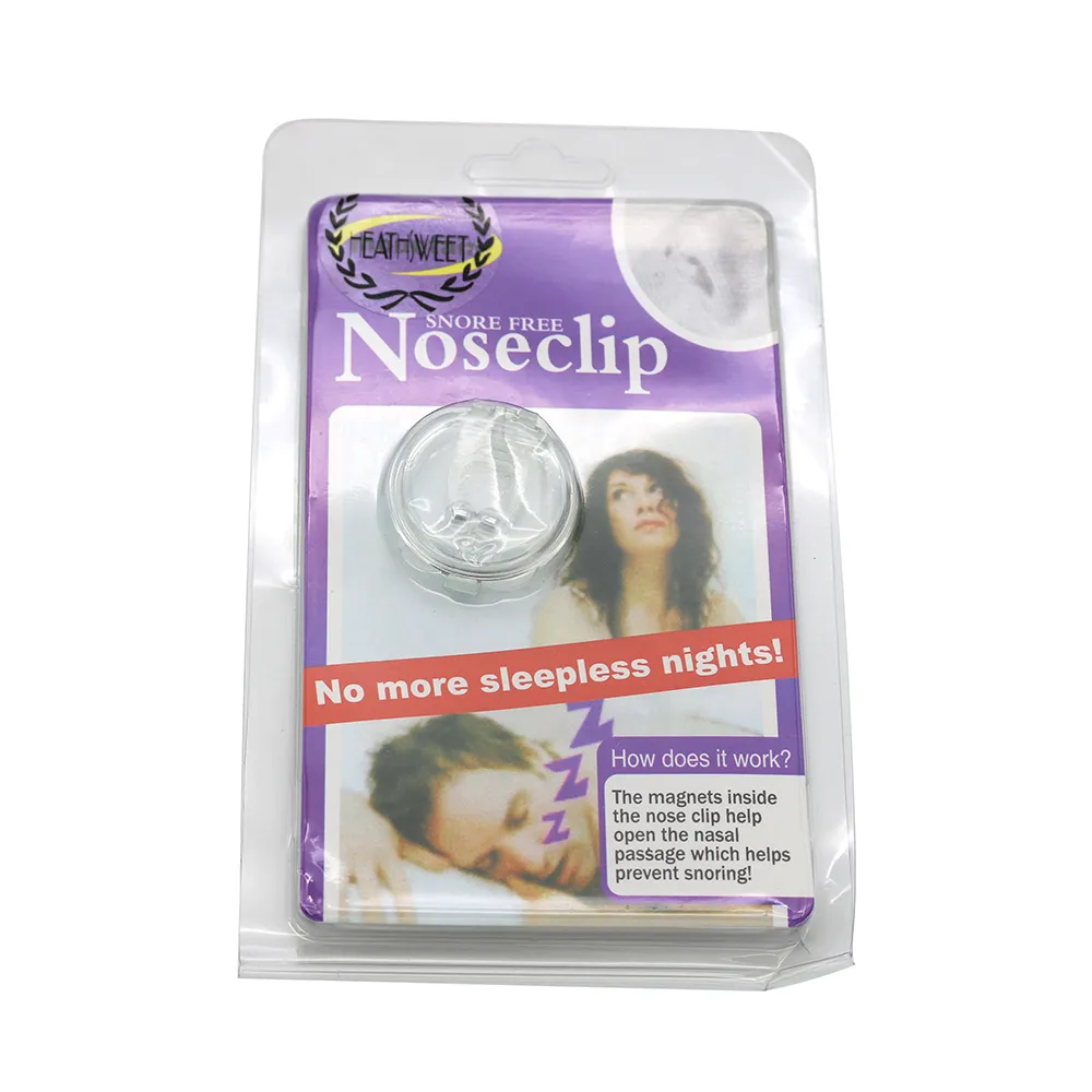 Silikon magnetisk anti snore stopp snarkning upphör näsklipp sömnbricka sovande hjälp apné skydd nattenhet med fodral