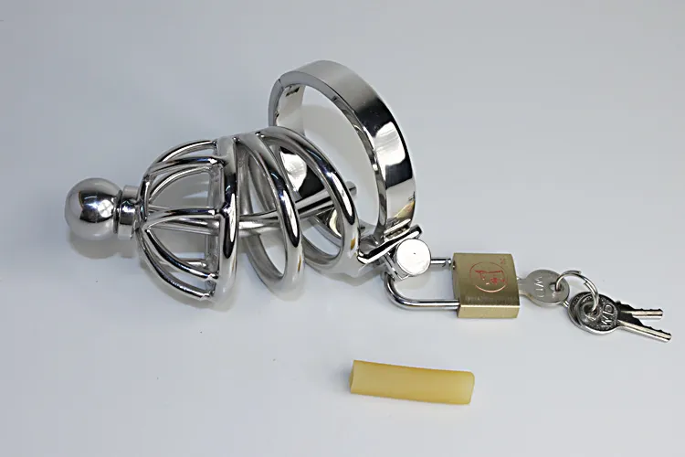 Male chastity belt, 922 male stainless steel chastity with catheters, cock cages with a lock chastity devices for men